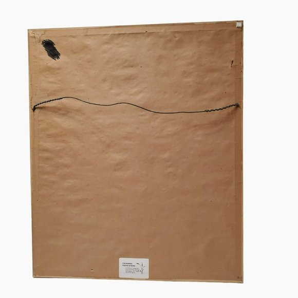 Rick Boren Oil Painting on Canvas, Framed 25x21, American Indian Scene, Animals - Picture 5 of 8